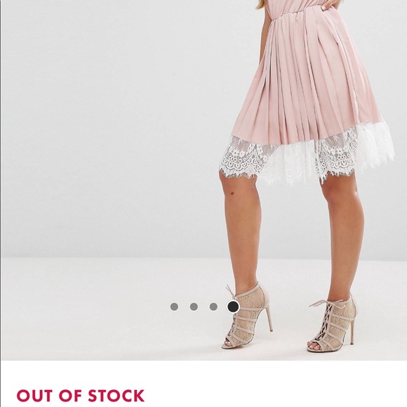 Boohoo eyelash lace pleated midi dress - Picture 5 of 5